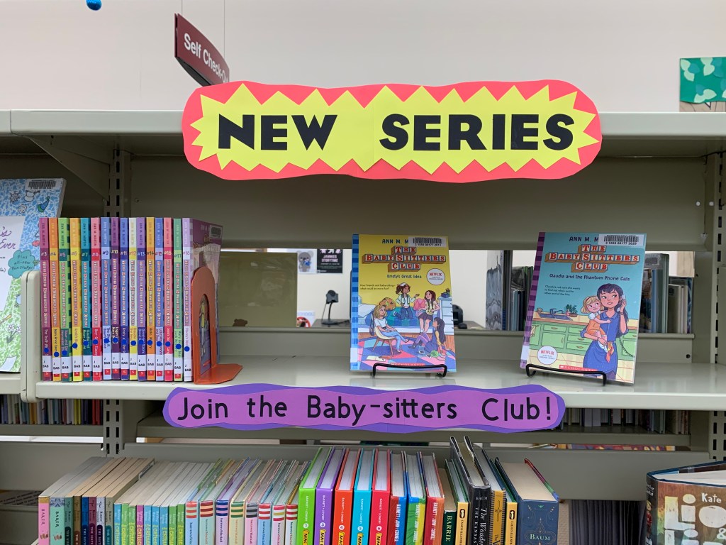 Mid-shelf display for new series